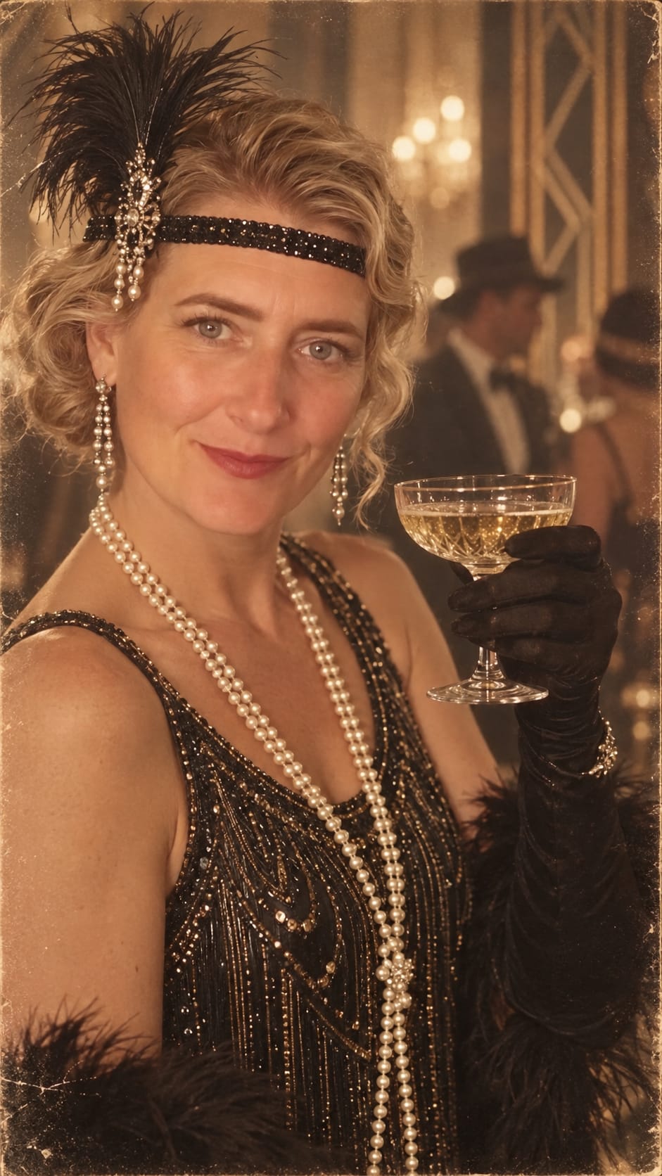 Maris van Wonderful Creations in authentieke jaren-twintigstijl tijdens het Great Gatsby-feest